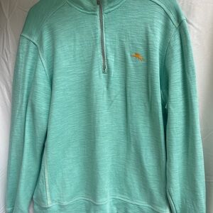 Tommy Bahama Light Green Quarter-Zip Pullover